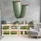 Large Macramé Wall Hanging – Green Boho Woven Tapestry with Tassels, Modern Yarn Wall Art for Bedroom or Living Room, 18" W x 32" H